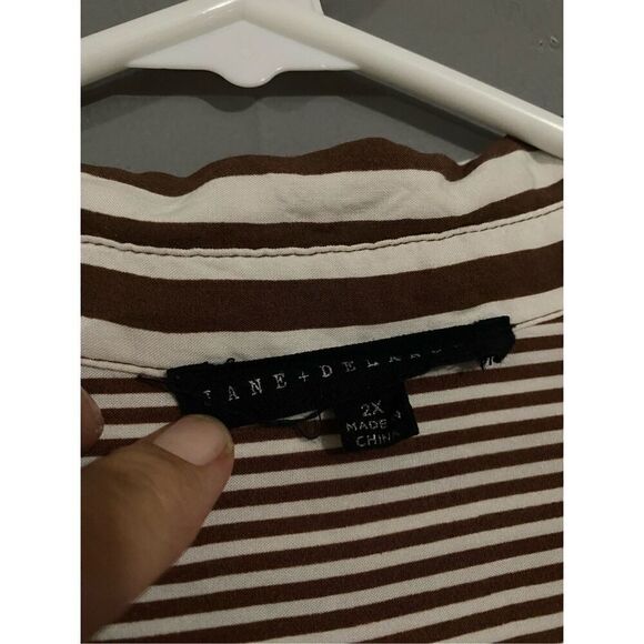 JANE AND DELANCEY Womens Button Back Tunic Blouse Shirt Top Plus Size 2X - Picture 4 of 6